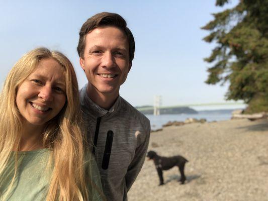 September 2020 - We love Tacoma! Headed down the hill to Titlow Beach with our dog Dandie for a walk and Narrows Bridge views.