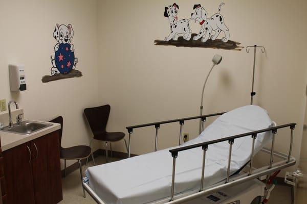 Our Pediatric room: We see everyone from pediatrics to geriatrics