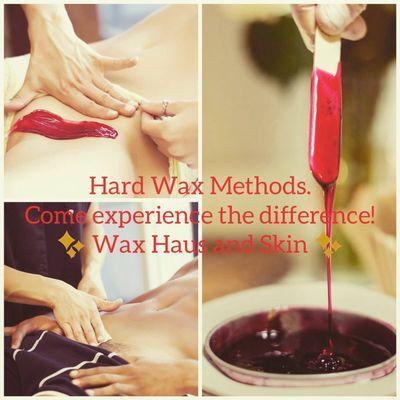 Hard waxing only! Male and female waxing services in 2 locations.