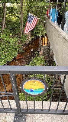 Creek across street from Bar.