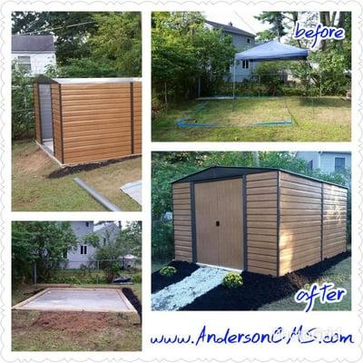 We install sheds!