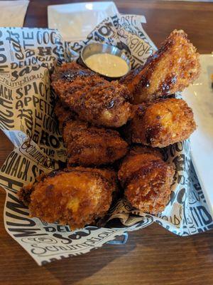 Mac n cheese balls. They are huge and excellent! Can't wait to go back and try more goodies!