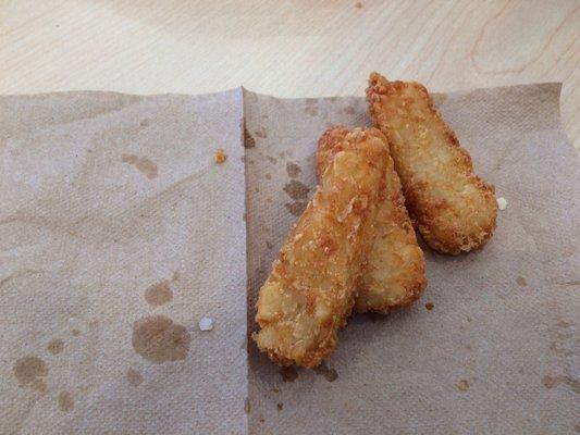 What's left of hash brown sticks