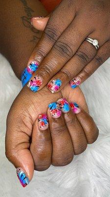 Acrylic nail art