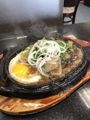 Steak  with egg