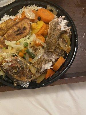 "Brown stew fish" with no stew