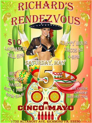 Come celebrate Cinco De Mayo with us!