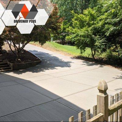 How about to have a new view from your front porch, like that? A new driveway, make change the curb appeal! Driveway Plus. That's a way to g