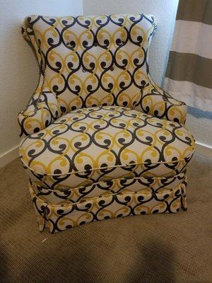 Love the way my old ratty chair turned out! Ty!