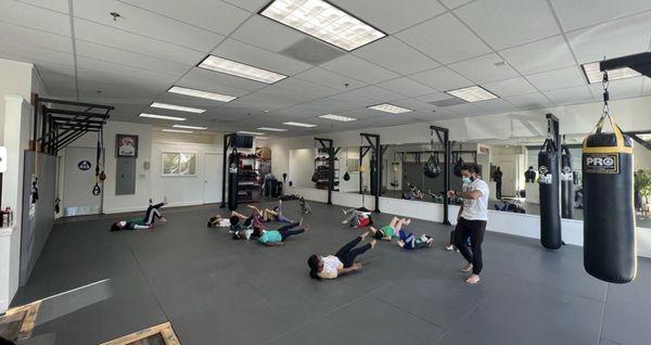 Kids class core conditioning.