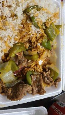 Pepper steak - Peppers were like they were cooked yesterday