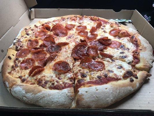 The special curbside pizza. Delicious! We ate it in a park: