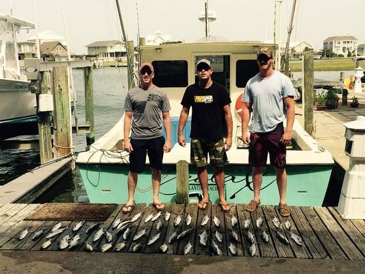 Happy customers with their limit in spanish mackerel!