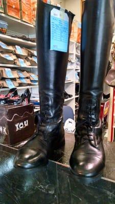 My sister brought these riding boots in to get resoled and they did an excellent job. I highly recommend this store