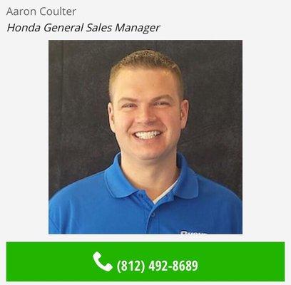 Aaron Coulter - Honda General Sales Manger