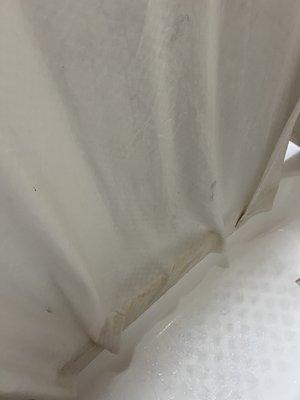 Dirty and moldy shower curtain!