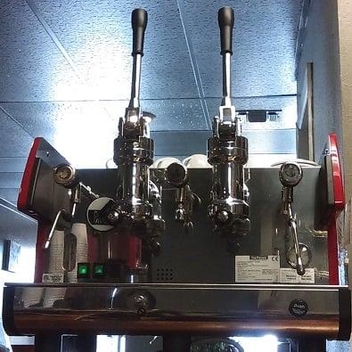 Our lever espresso machine controls the extraction process, which in turn makes incredible shots that are tailored to the beans we use.