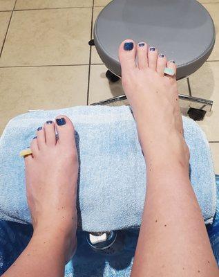 Finished pedicure