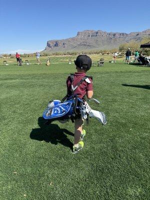 My lil golfer