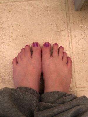 Pedicure still in great condition even a week later!