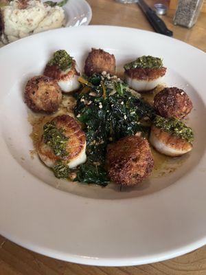 Pan Seared Scallops and Risotto Balls