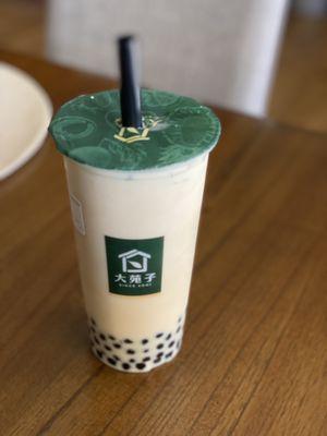 Green milk tea ($4.29), add boba ($0.50)