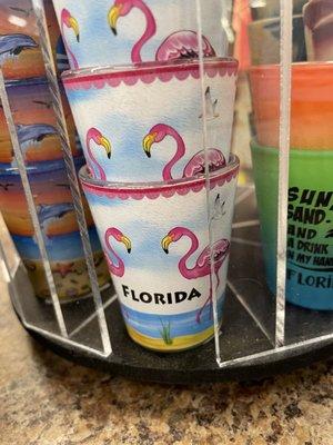 Florida cups near the register