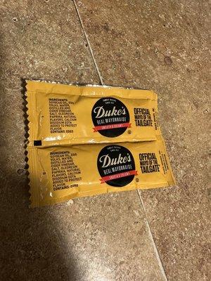 Dukes Mayo, extra packets