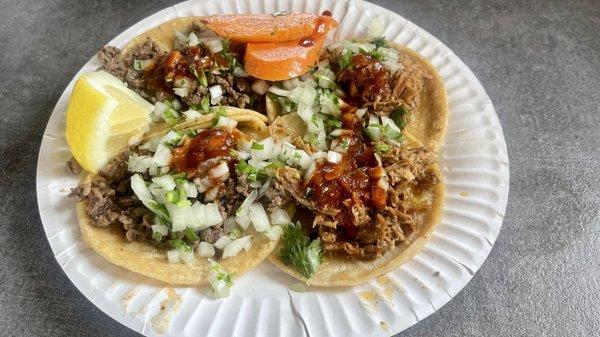 2 Asada Taco 2 Carnitas Taco