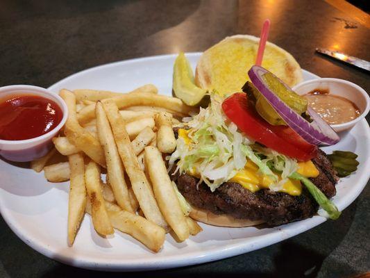 $6.99 cheeseburger with fries special