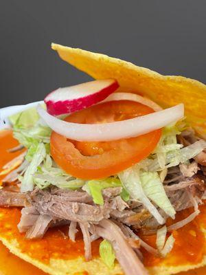 Tostada de carne