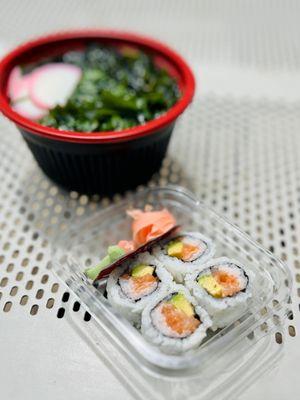 Udon noodle combo with salmon avocado roll