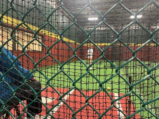 Indoor batting cage