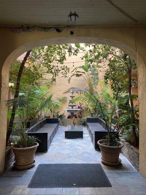 Center of the hotel, garden area