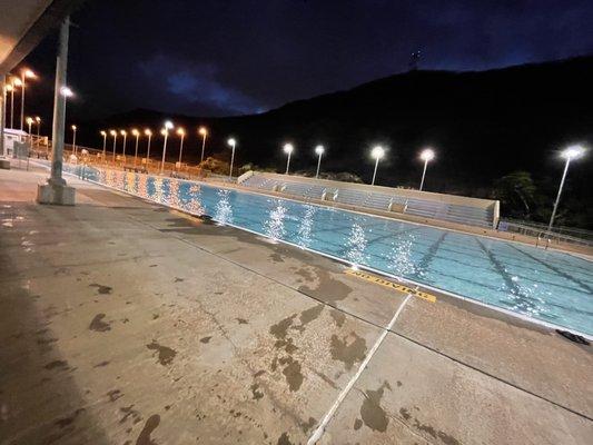 Pool at night