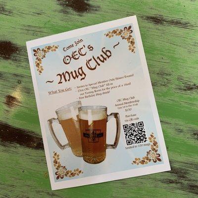 Mug Club flyer