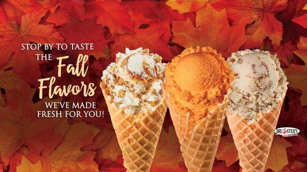 Apple and Pumpkin flavors available now through November!