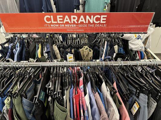 Men's clearance rack