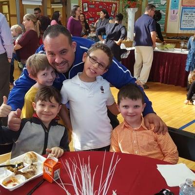 Master Guerrero having a special Valentine's Lunch with some of his students