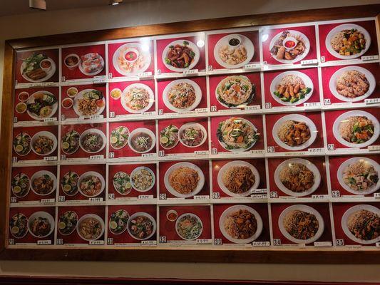 The menu with pictures to see what you are ordering.  Only if my #10  looked like the picture on the wall