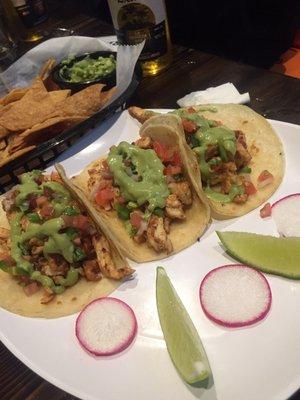 Really good flavorful authentic chicken tacos