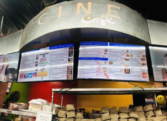 Inside at the deli counter