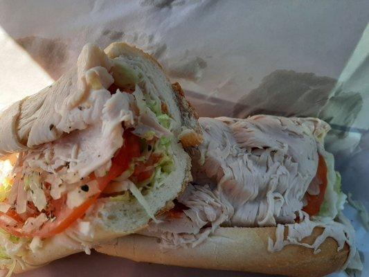 Turkey and pepper jack cheese hoagie