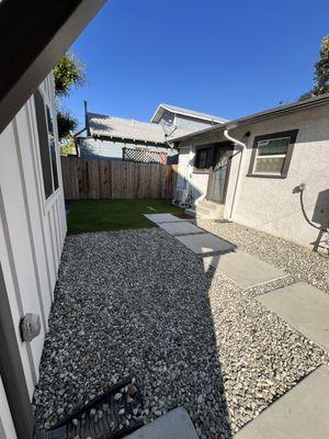 Pavers and gravel installation