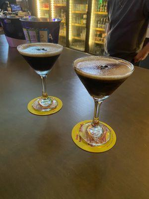 Espresso Martini,  very nice presentation, smooth but be sure to ask for an upgrade on Vodka.