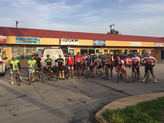 Sat morning group ride @ 7am. 
 Mandatory helmet, gloves & of course your bike.