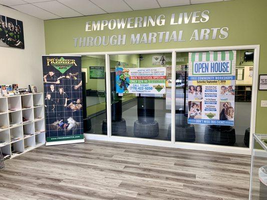 Lobby of Premier Martial Arts Marietta and AQIS Academy of Qigong & Internal Studies