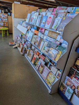 A lot of nice cookbooks, some in foreign languages too (e.g. Japanese)