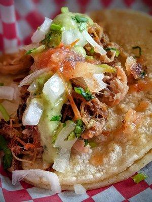 Close up of the taco Tuesday Street taco