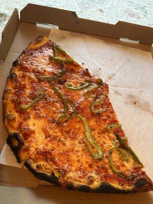 Large Cheese Pizza with Green Peppers